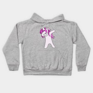 Cute Dabbling Unicorn Kids Hoodie